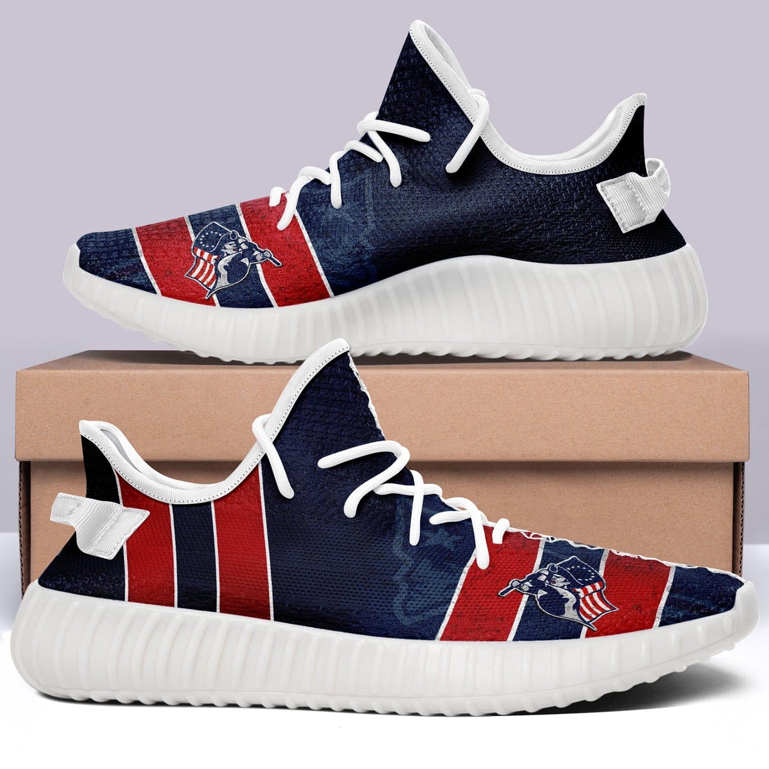 New England Patriots NFL 350v Yeezy Sneakers For Men Women Fans 2 New England Patriots NFL 350v Yeezy Sneakers For Men Women Fans - Image 2