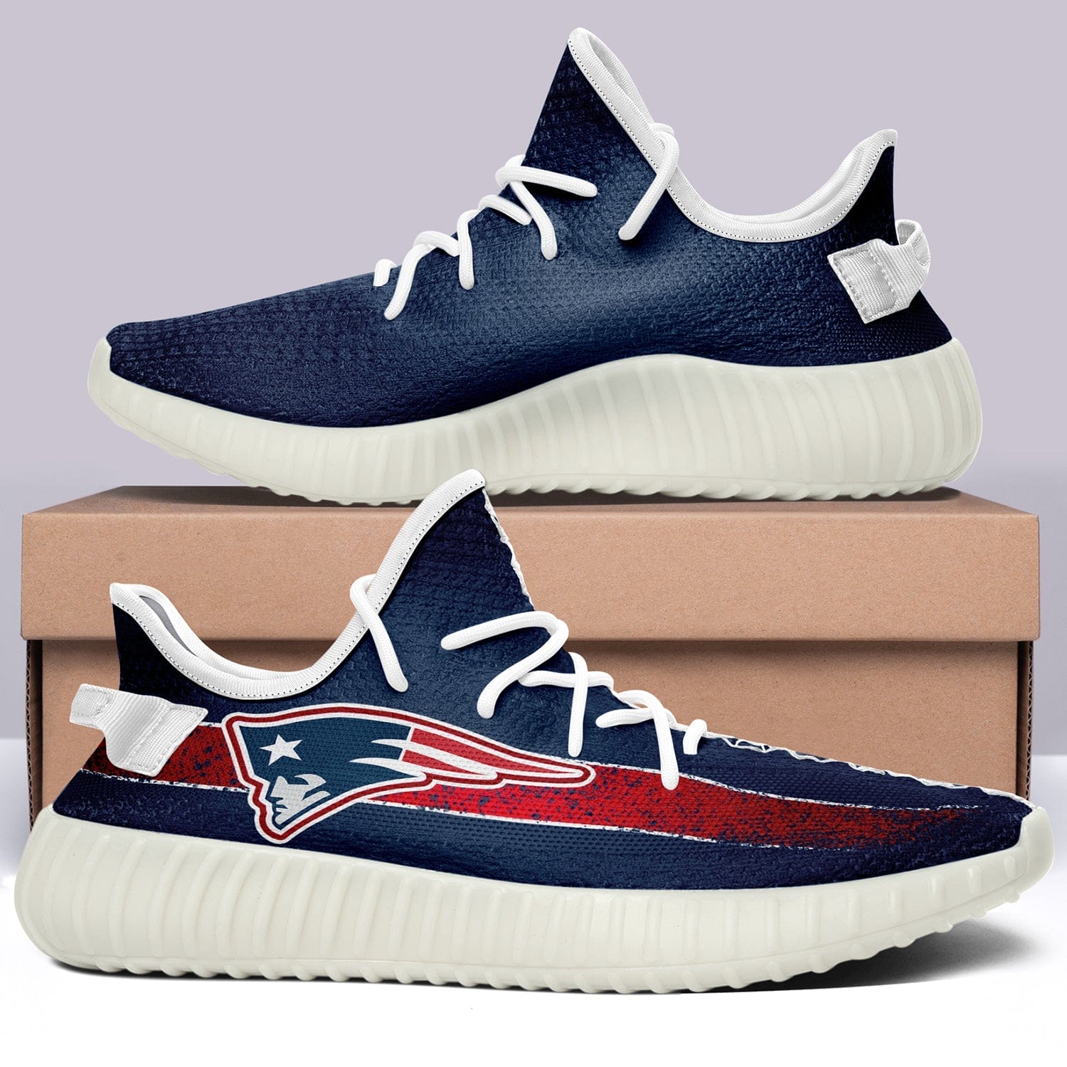 New England Patriots NFL 350v Yeezy Sneakers For Men Women Fans 5 New England Patriots NFL 350v Yeezy Sneakers For Men Women Fans - Image 5
