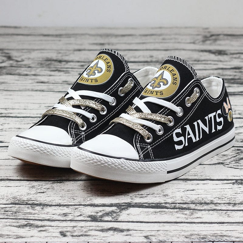 New Orleans Saints Low Top Canvas Sport Sneakers Shoes For Men Women Fans 2 New Orleans Saints Low Top Canvas Sport Sneakers Shoes For Men Women Fans - Image 2