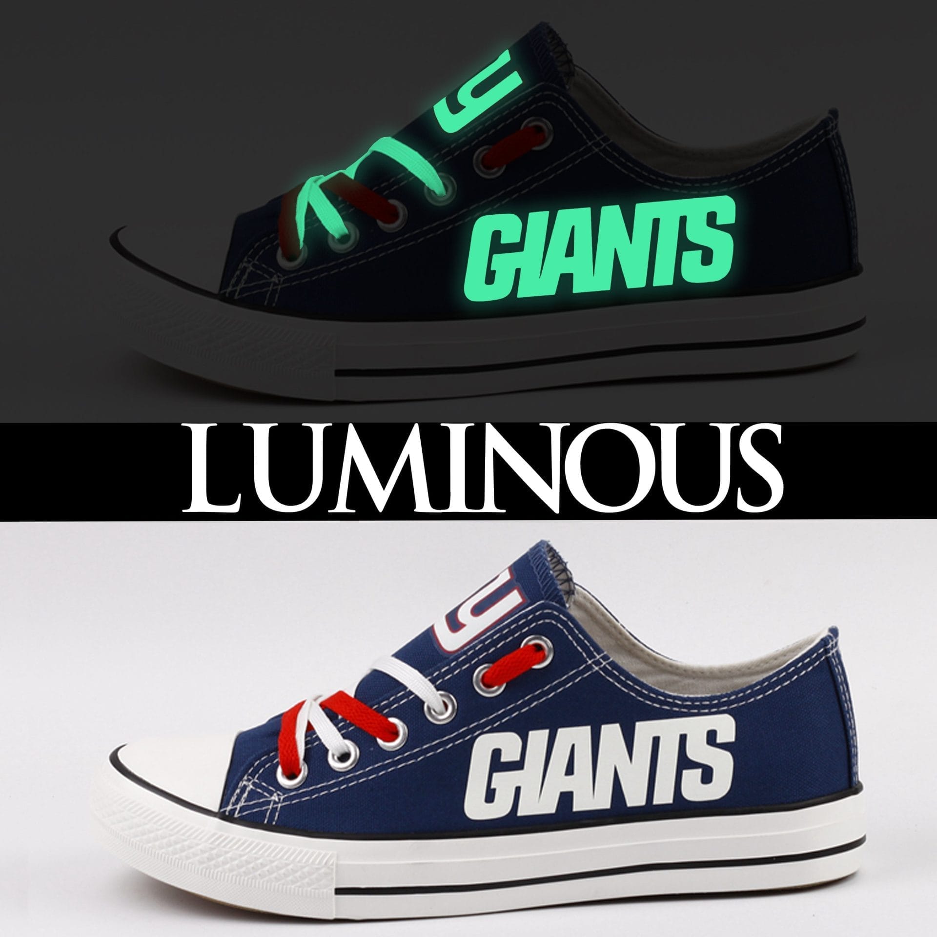 New York Giants Low Top Canvas Sport Sneakers Shoes For Men Women Fans 3 New York Giants Low Top Canvas Sport Sneakers Shoes For Men Women Fans - Image 3