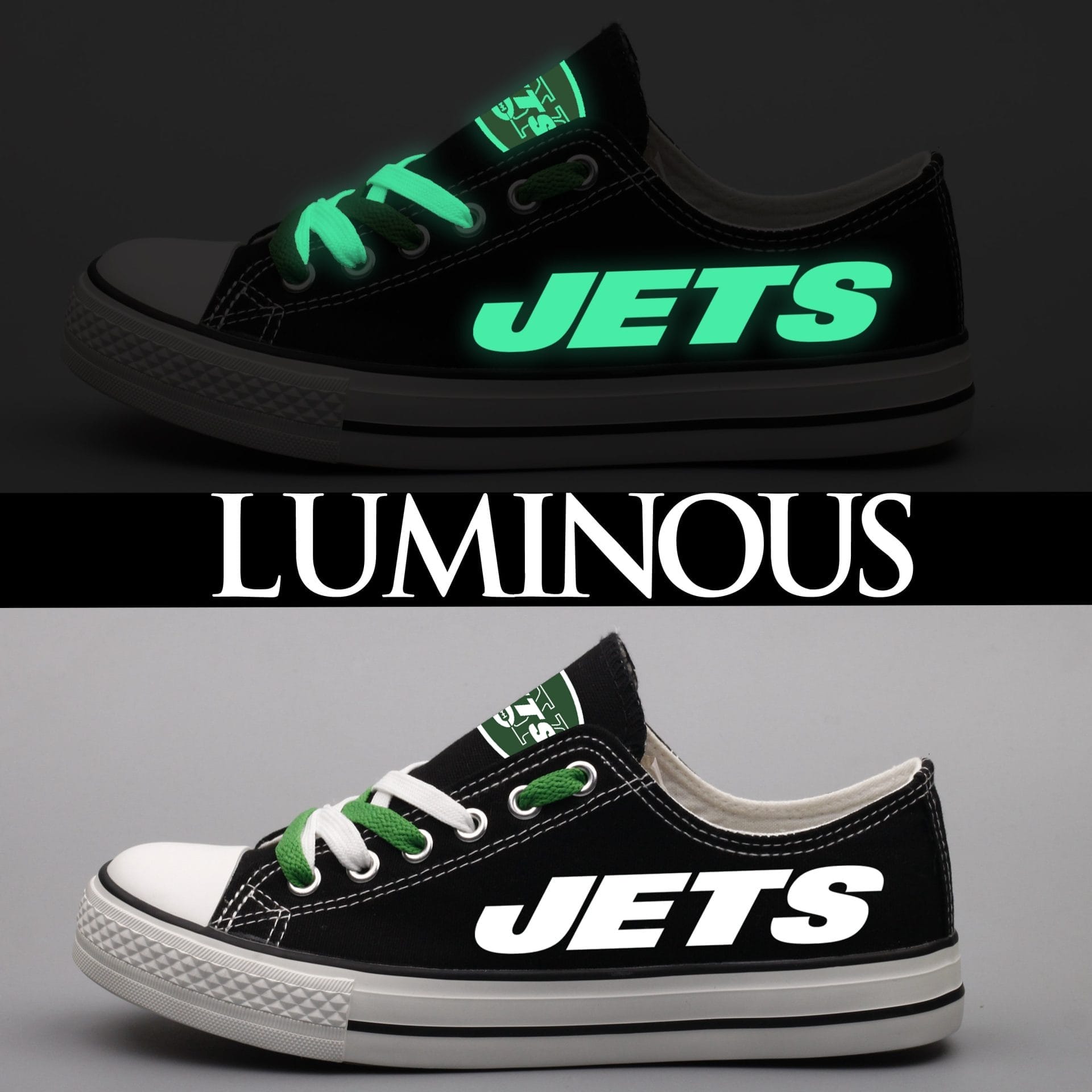New York Jets Low Top Canvas Sport Sneakers Shoes For Men Women Fans 2 New York Jets Low Top Canvas Sport Sneakers Shoes For Men Women Fans - Image 2