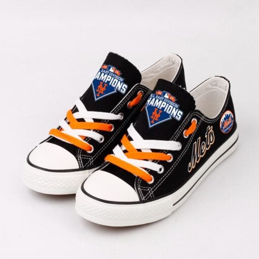 New York Mets Limited Print Low Top Canvas Shoes Sport Sneakers For Men Women Fans