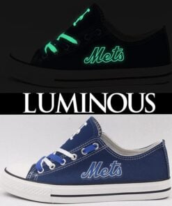 Alternative view of New York Mets Limited Print Low Top Canvas Shoes Sport Sneakers For Men Women Fans