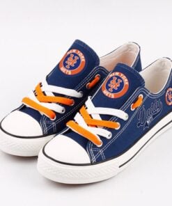 New York Mets Limited Print MLB Students Low Top Canvas Shoes Sport Sneakers 4a955720 2166 43e4 86a7 822200d90a55