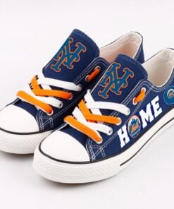New York Mets Limited Print MLB Students Low Top Canvas Shoes Sport Sneakers 836c67c0 16d3 483f a978 3cff431ff71a
