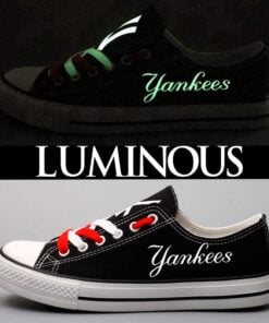 New York Yankees Limited Print MLB Students Low Top Canvas Shoes Sport Sneakers 3
