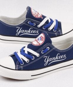 New York Yankees Limited Print MLB Students Low Top Canvas Shoes Sport Sneakers 887ec38e d5ce 4bc4 9749 a04b064e282e
