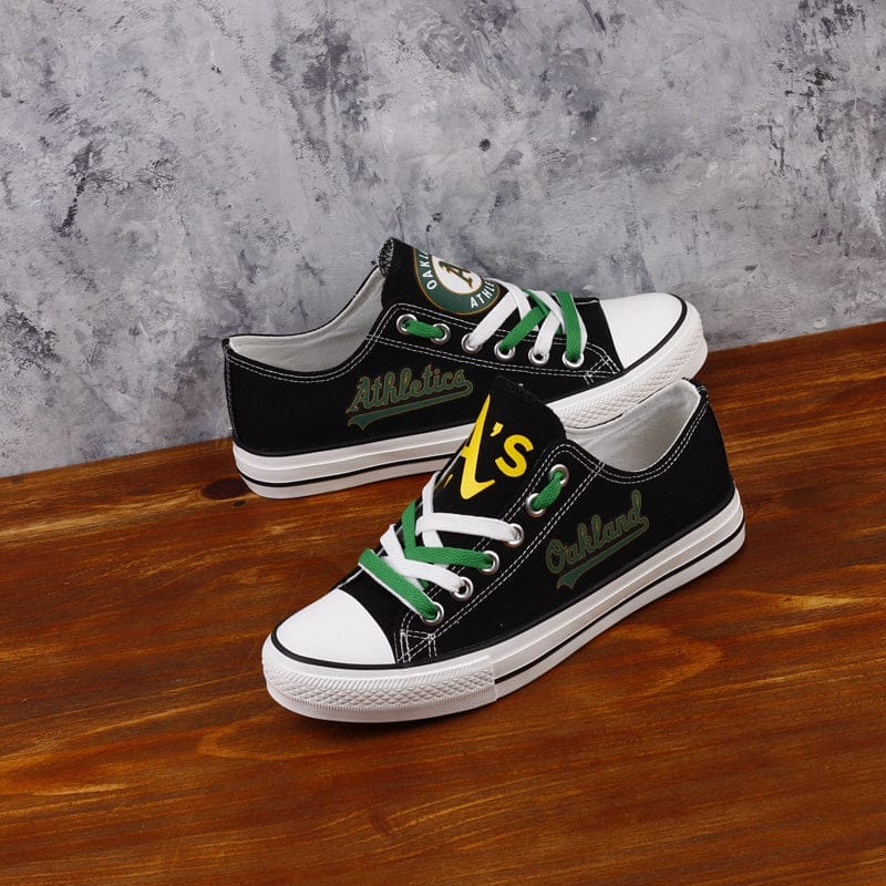 Oakland Athletics Limited Print Low Top Canvas Shoes Sport Sneakers For Men Women Fans - Image 2