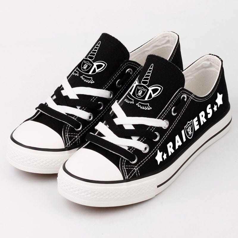 Oakland Raiders Low Top Canvas Sport Sneakers Shoes For Men Women Fans 1 Oakland Raiders Low Top Canvas Sport Sneakers Shoes For Men Women Fans