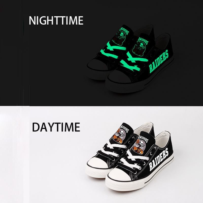 Oakland Raiders Low Top Canvas Sport Sneakers Shoes For Men Women Fans 5 Oakland Raiders Low Top Canvas Sport Sneakers Shoes For Men Women Fans - Image 5