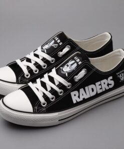 Oakland Raiders Low Top Canvas Sport Sneakers Shoes For Men Women Fans 10 Oakland Raiders Limited Print NFL Students Low Top Canvas Shoes Sport Sneakers 1