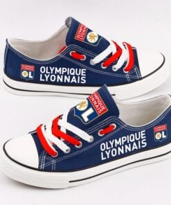 Alternative view of Olympique lyonnais Low Top Canvas Sport Sneakers Shoes For Men Women Fans