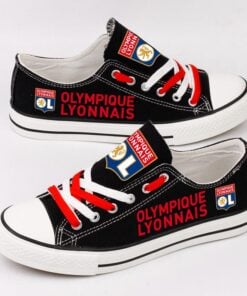 Olympique lyonnais Low Top Canvas Sport Sneakers Shoes For Men Women Fans