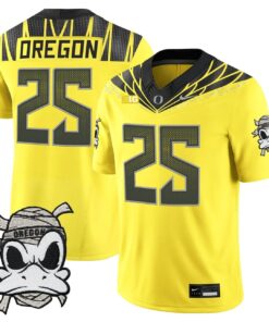 Oregon Jersey #25 Oregon Ducks 2025 Mummy Duck Vapor Limited Stitched 8 Oregon Jersey 25 Oregon Ducks 2025 Mummy Duck Vapor Limited Stitched Yellow