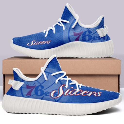Philadelphia 76ers NBA 350v Yeezy Sneakers For Men Women Fans - Image 3