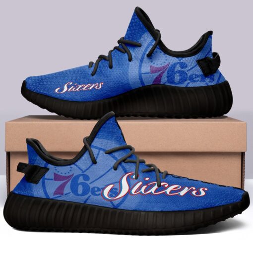 Philadelphia 76ers NBA 350v Yeezy Sneakers For Men Women Fans - Image 2