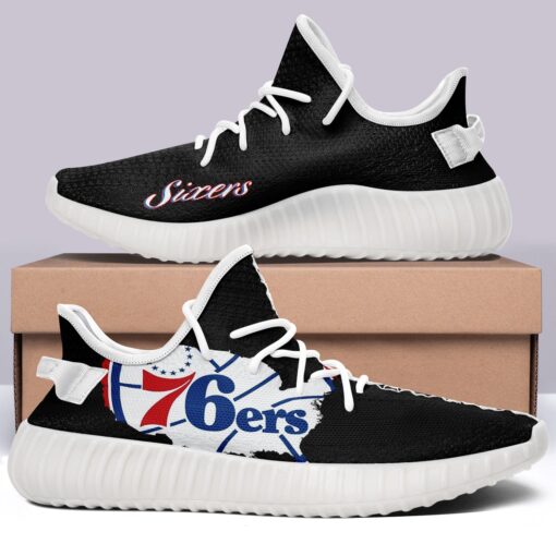 Philadelphia 76ers NBA 350v Yeezy Sneakers For Men Women Fans - Image 5