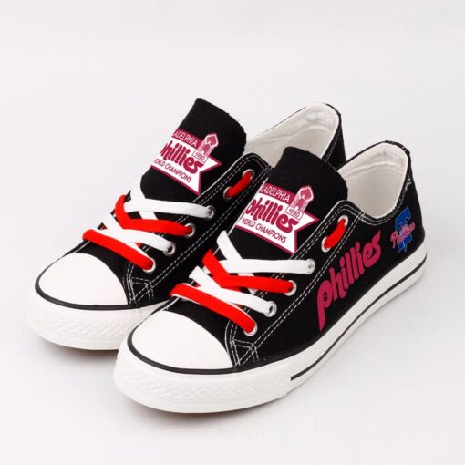Philadelphia Phillies Limited Print Low Top Canvas Shoes Sport Sneakers For Men Women Fans - Image 3