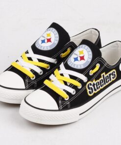 Pittsburgh Steelers Low Top Canvas Sport Sneakers Shoes For Men Women Fans