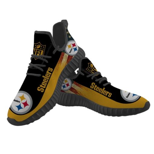 Pittsburgh Steelers Sneaker Shoes NFL For Men Women Fans - Image 3