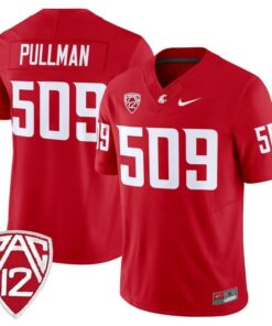 Pullman Jersey 509 Washington State Cougars 2025 Vapor Stitched Crimson