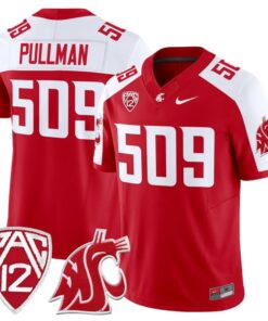 Pullman Jersey 509 Washington State Cougars 2025 Vapor Stitched Crimson Alter