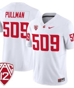 Pullman Jersey 509 Washington State Cougars 2025 Vapor Stitched White