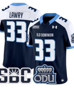 Ray Lawry Jersey #33 Old Dominion Monarchs 2025 Vapor Limited Stitched Navy Alter