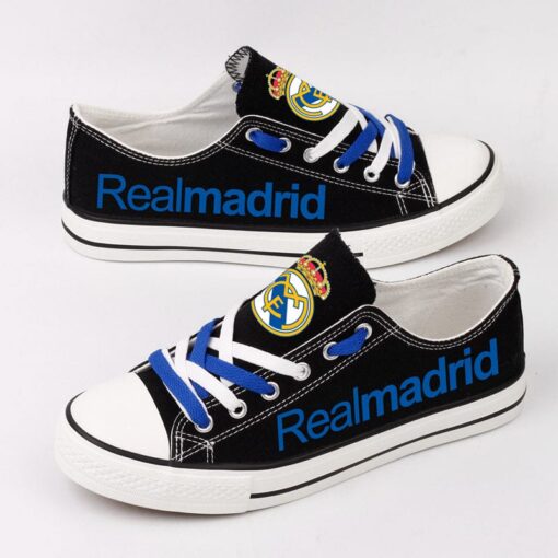 Real Madrid Low Top Canvas Sport Sneakers Shoes For Men Women Fans