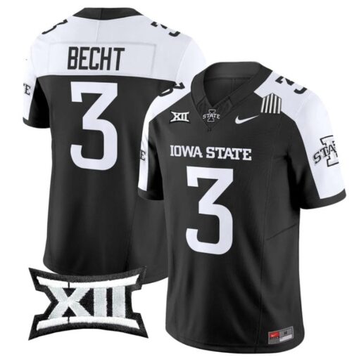 Rocco Becht Jersey #3 Iowa State Cyclones 2025 Limited Stitched Black Alter