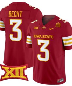 Rocco Becht Jersey #3 Iowa State Cyclones 2025 Limited Stitched Cardinal
