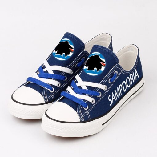 Sampdoria Low Top Canvas Sport Sneakers Shoes For Men Women Fans - Image 2