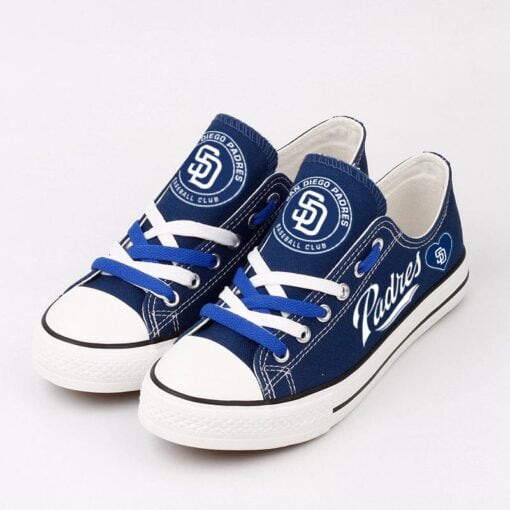 San Diego Padres Limited Print Low Top Canvas Shoes Sport Sneakers For Men Women Fans - Image 2