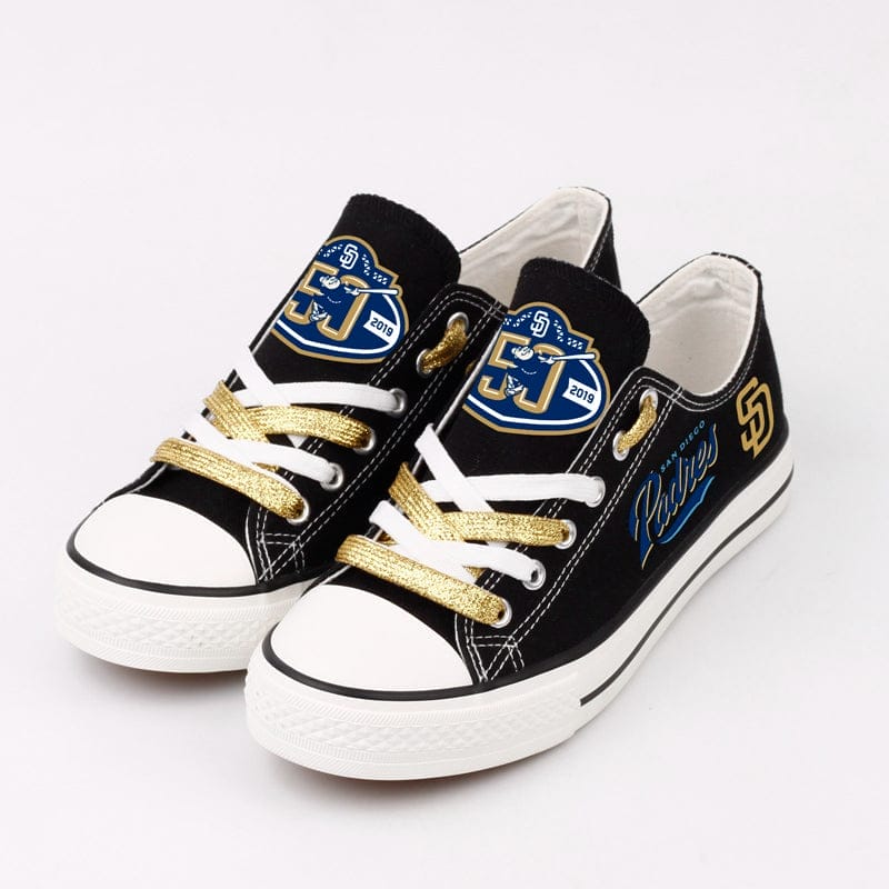 San Diego Padres Limited Print Low Top Canvas Shoes Sport Sneakers For Men Women Fans 2 San Diego Padres Limited Print Low Top Canvas Shoes Sport Sneakers For Men Women Fans - Image 2