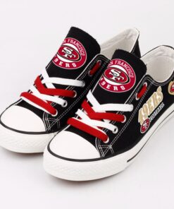 San Francisco 49ers Low Top Canvas Sport Sneakers Shoes For Men Women Fans