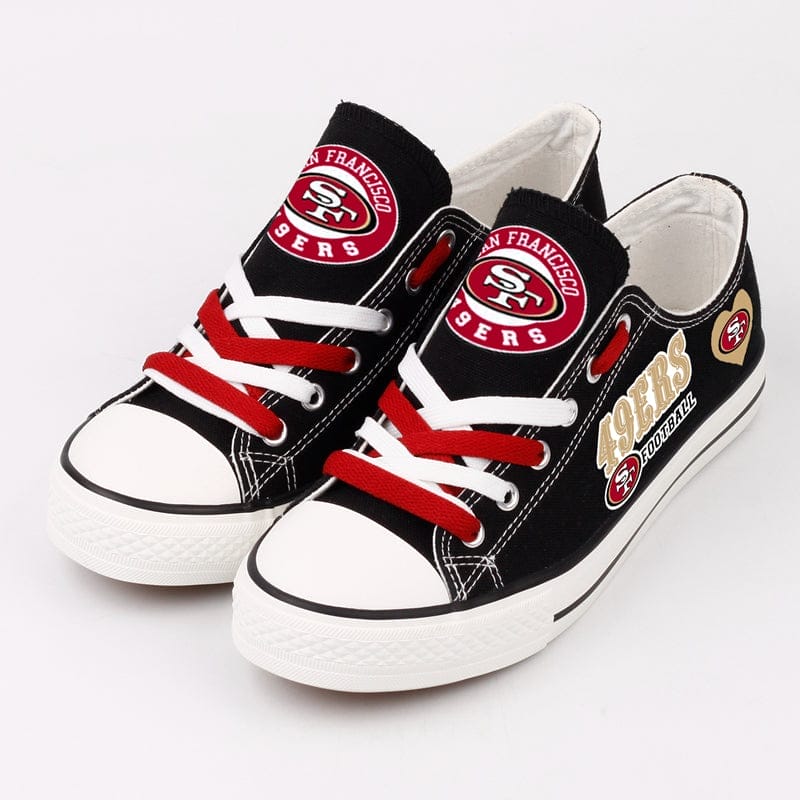 San Francisco 49ers Low Top Canvas Sport Sneakers Shoes For Men Women Fans 1 San Francisco 49ers Low Top Canvas Sport Sneakers Shoes For Men Women Fans
