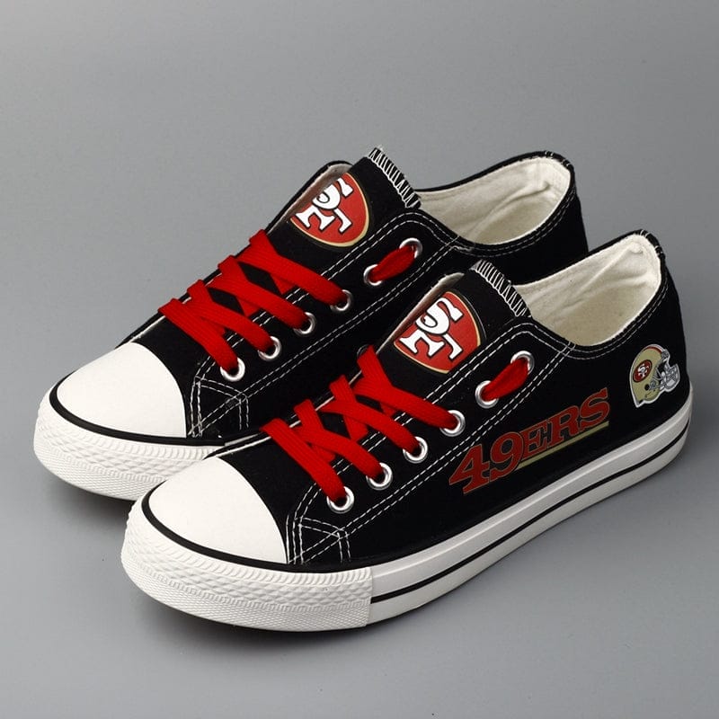 San Francisco 49ers Low Top Canvas Sport Sneakers Shoes For Men Women Fans 2 San Francisco 49ers Low Top Canvas Sport Sneakers Shoes For Men Women Fans - Image 2