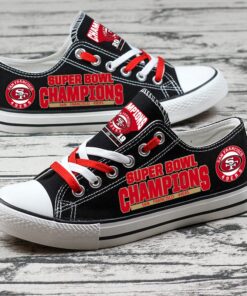 San Francisco 49ers Limited Print NFL Students Low Top Canvas Shoes Sport Sneakers 1