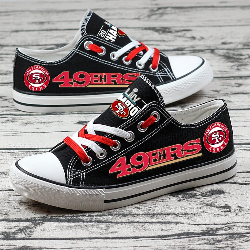 San Francisco 49ers Low Top Canvas Sport Sneakers Shoes For Men Women Fans 1 San Francisco 49ers Low Top Canvas Sport Sneakers Shoes For Men Women Fans