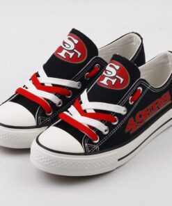 San Francisco 49ers Low Top Canvas Sport Sneakers Shoes For Men Women Fans