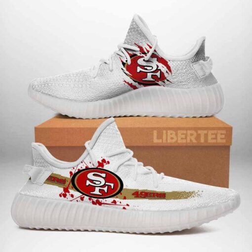 San Francisco 49ers NFL 350v Yeezy Sneakers For Men Women Fans
