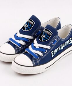 San Jose Earthquakes Low Top Canvas Sport Sneakers Shoes For Men Women Fans