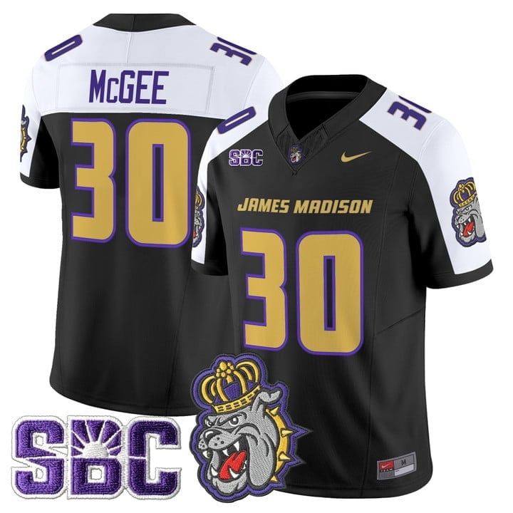 Scotty McGee Jersey 30 James Madison Dukes 2025 Vapor Stitched Black Alter