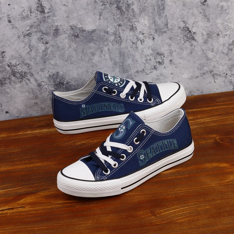 Seattle Mariners Limited Print Low Top Canvas Shoes Sport Sneakers For Men Women Fans