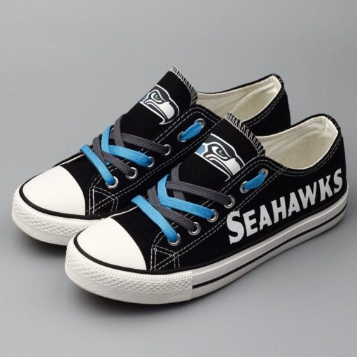 Seattle Seahawks Low Top Canvas Sport Sneakers Shoes For Men Women Fans - Image 5