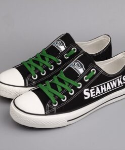 Seattle Seahawks Low Top Canvas Sport Sneakers Shoes For Men Women Fans