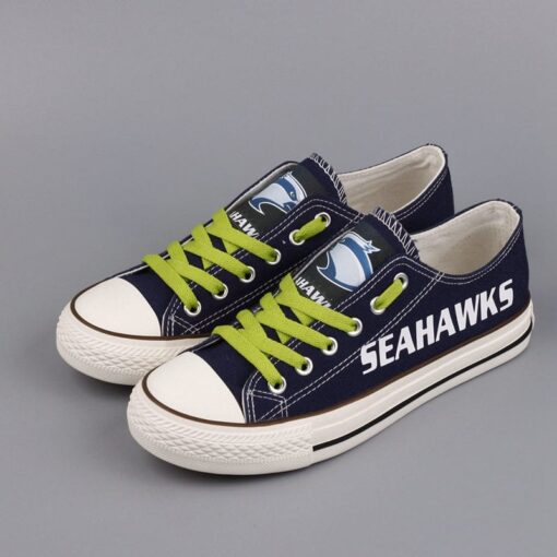 Seattle Seahawks Low Top Canvas Sport Sneakers Shoes For Men Women Fans - Image 6