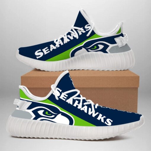 Seattle Seahawks NFL 350v Yeezy Sneakers For Men Women Fans