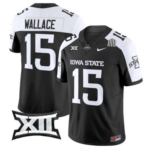 Seneca Wallace Jersey #15 Iowa State Cyclones 2025 Limited Stitched Black Alter