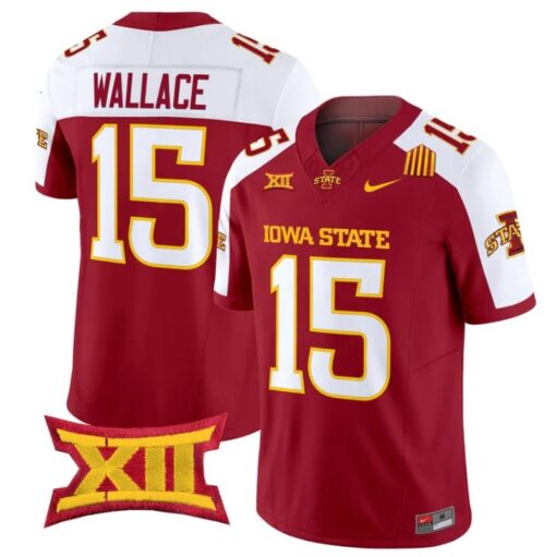 Seneca Wallace Jersey #15 Iowa State Cyclones 2025 Limited Stitched Cardinal Alter